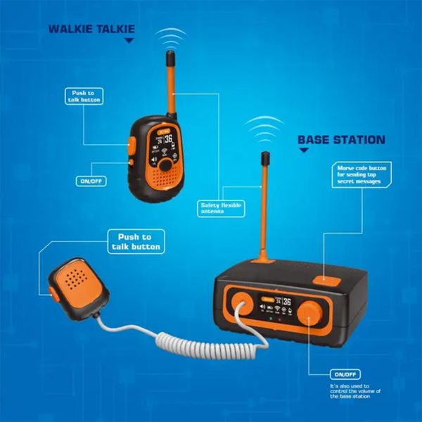 بیسیم اسباب بازی مدل Walkie talkie 3-way مجموعه 3 عددی