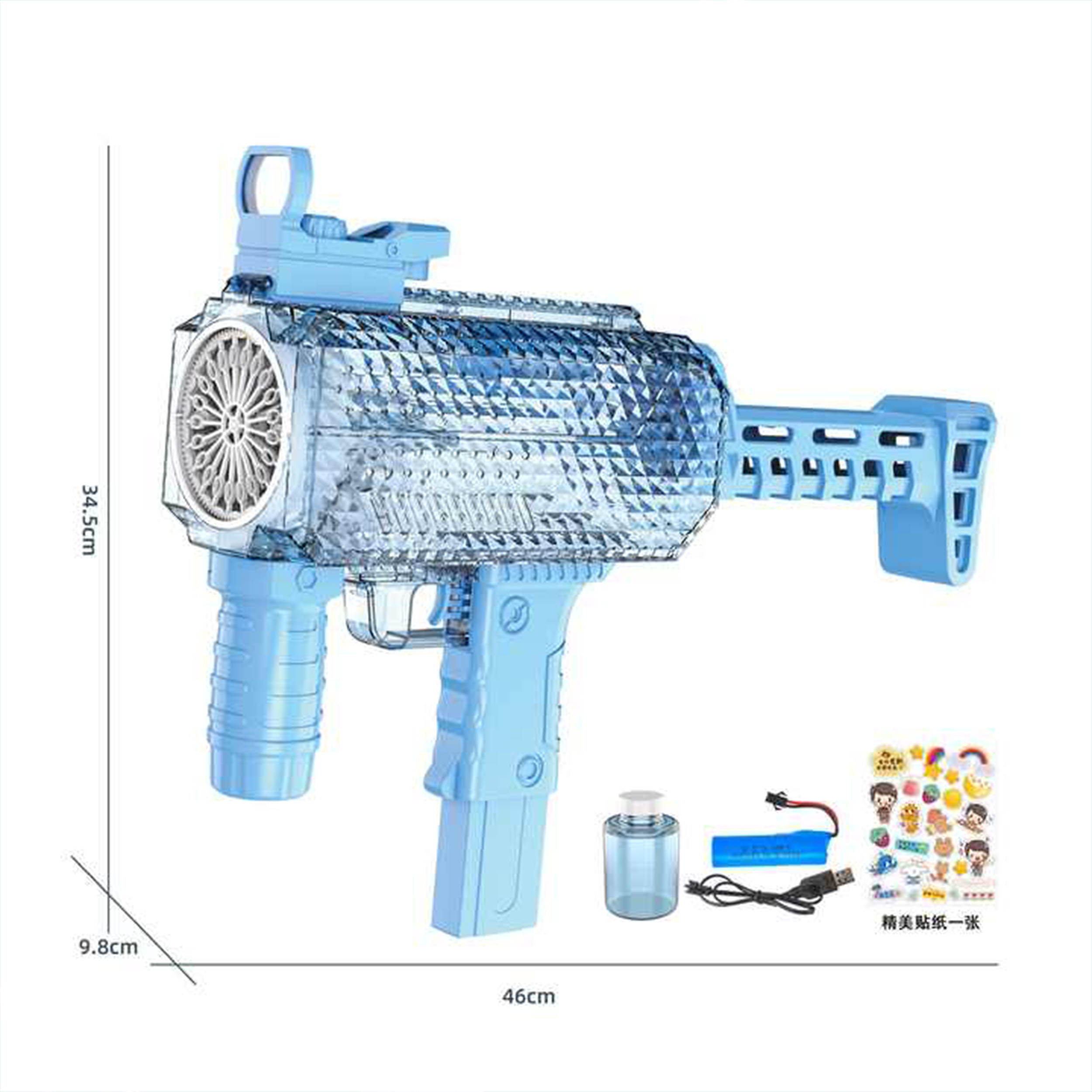حباب ساز مدل تفنگ چراغ دار شارژی