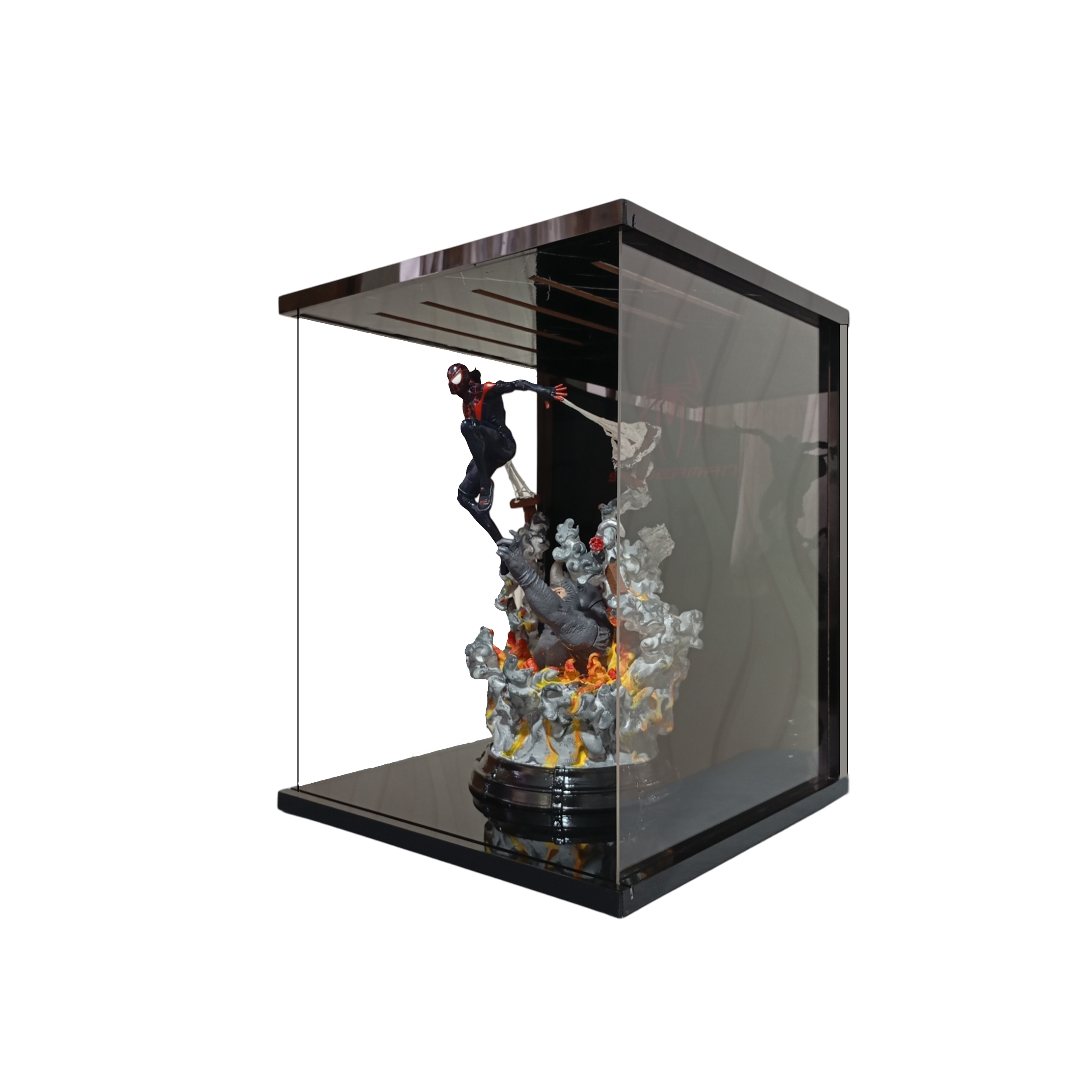 فیگور مدل اسپایدر من مایلز مورالز و راینو ارتفاع 53 سانتی متر