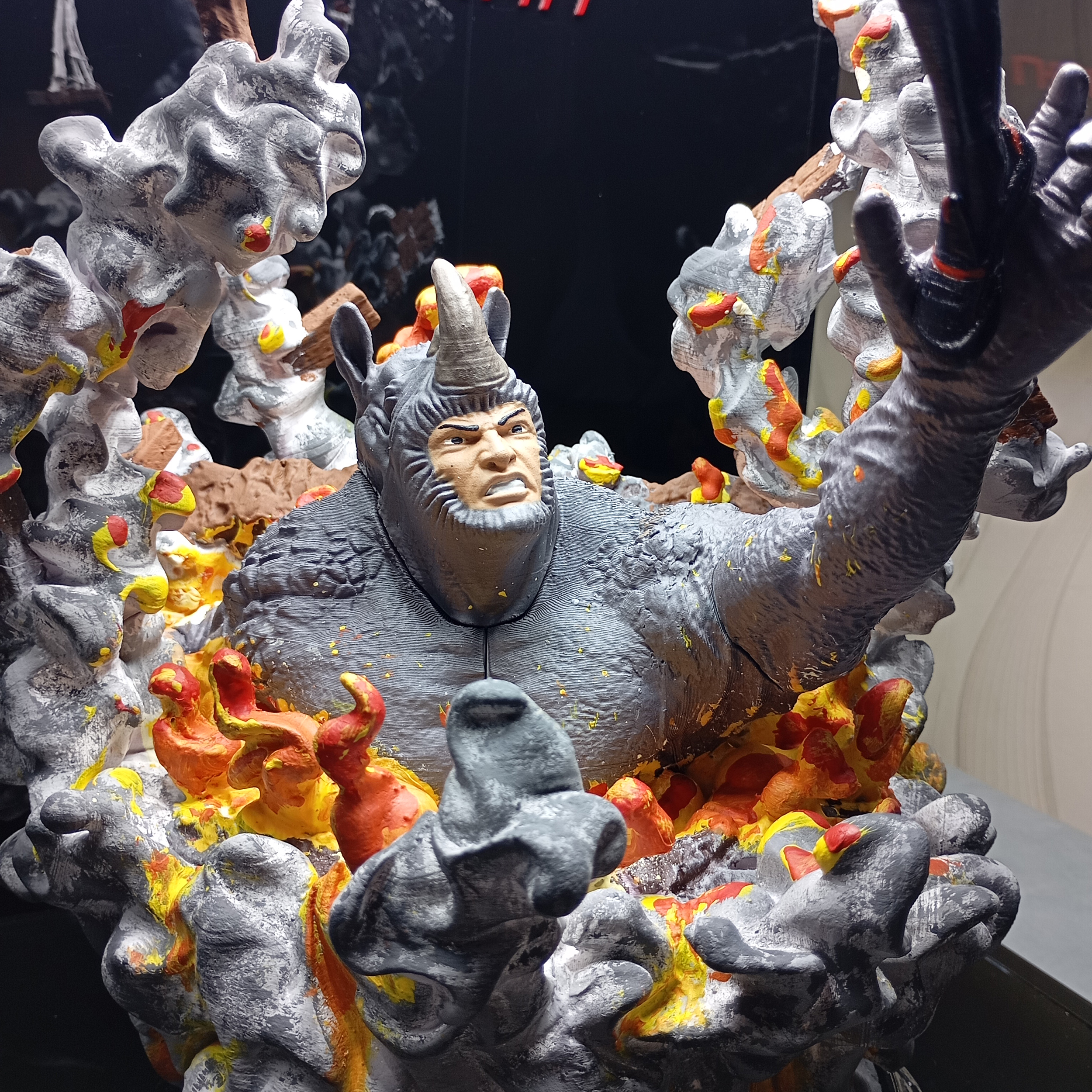 فیگور مدل اسپایدر من مایلز مورالز و راینو ارتفاع 53 سانتی متر